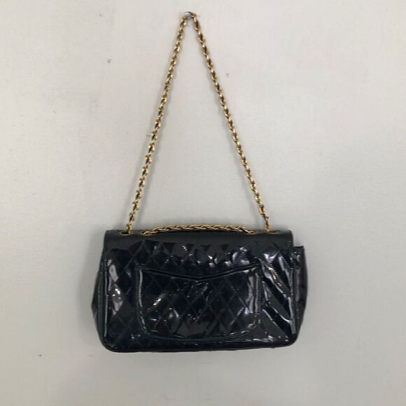 Arnold Scaasi For Meyer Women's Quilted Chain Strap Double Flap 2-way Bag Black - Picture 2 of 7